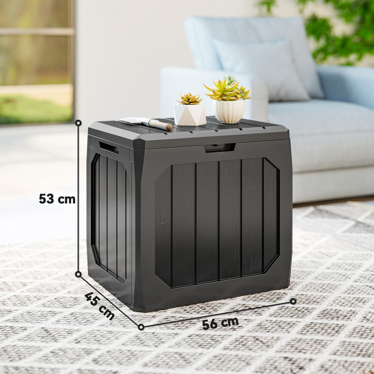 Garten-Aufbewahrungsbox mit Tragegriffen