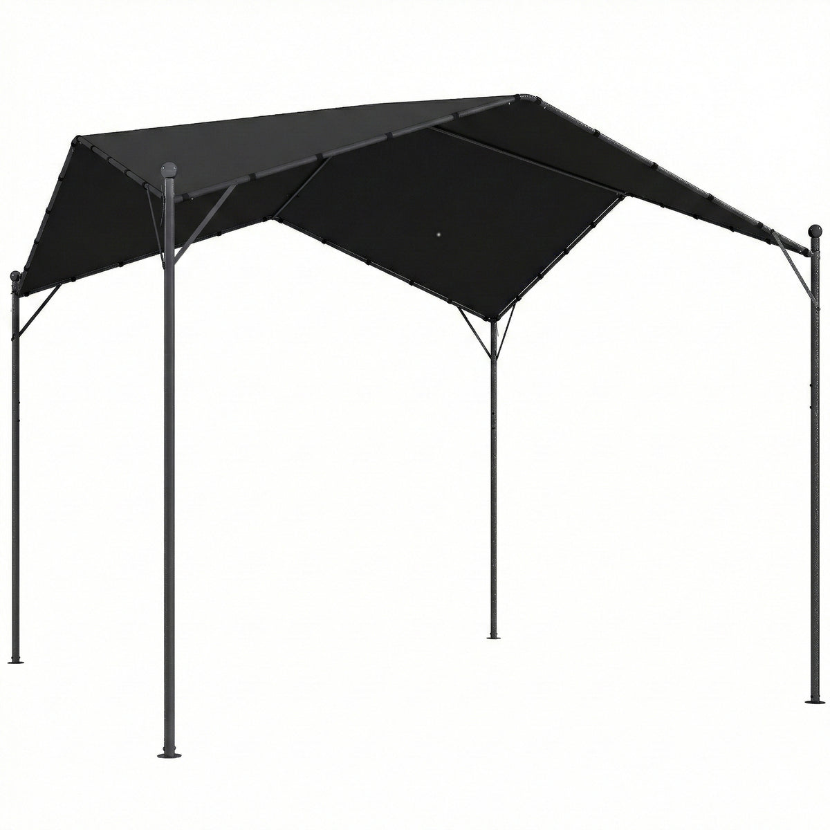Pergola mit geneigtem Dach und Metallrahmen