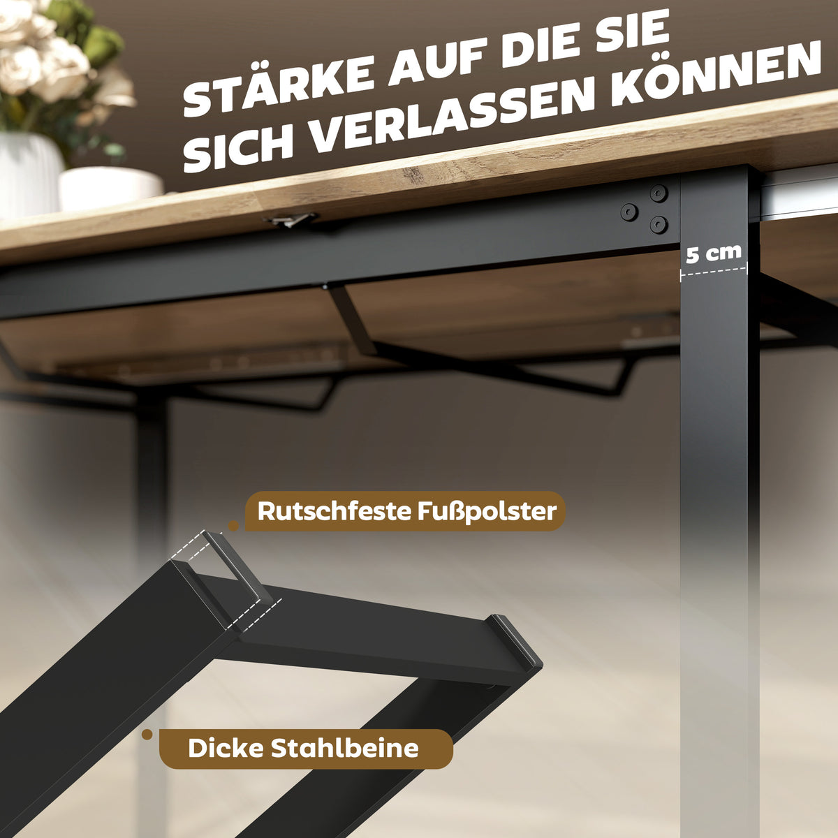 Ausziehbarer Esstisch für 6 bis 8 Personen