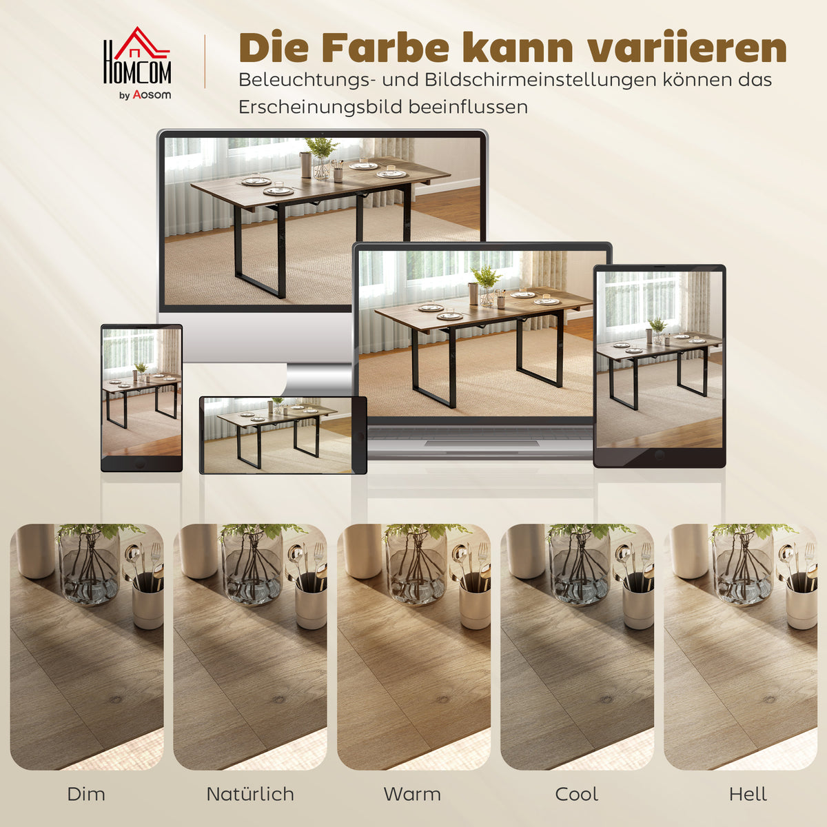 Ausziehbarer Esstisch für 6 bis 8 Personen