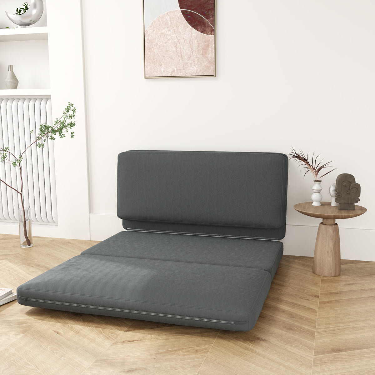 3-in-1-Bodensofa mit Schlaffunktion, teilbar