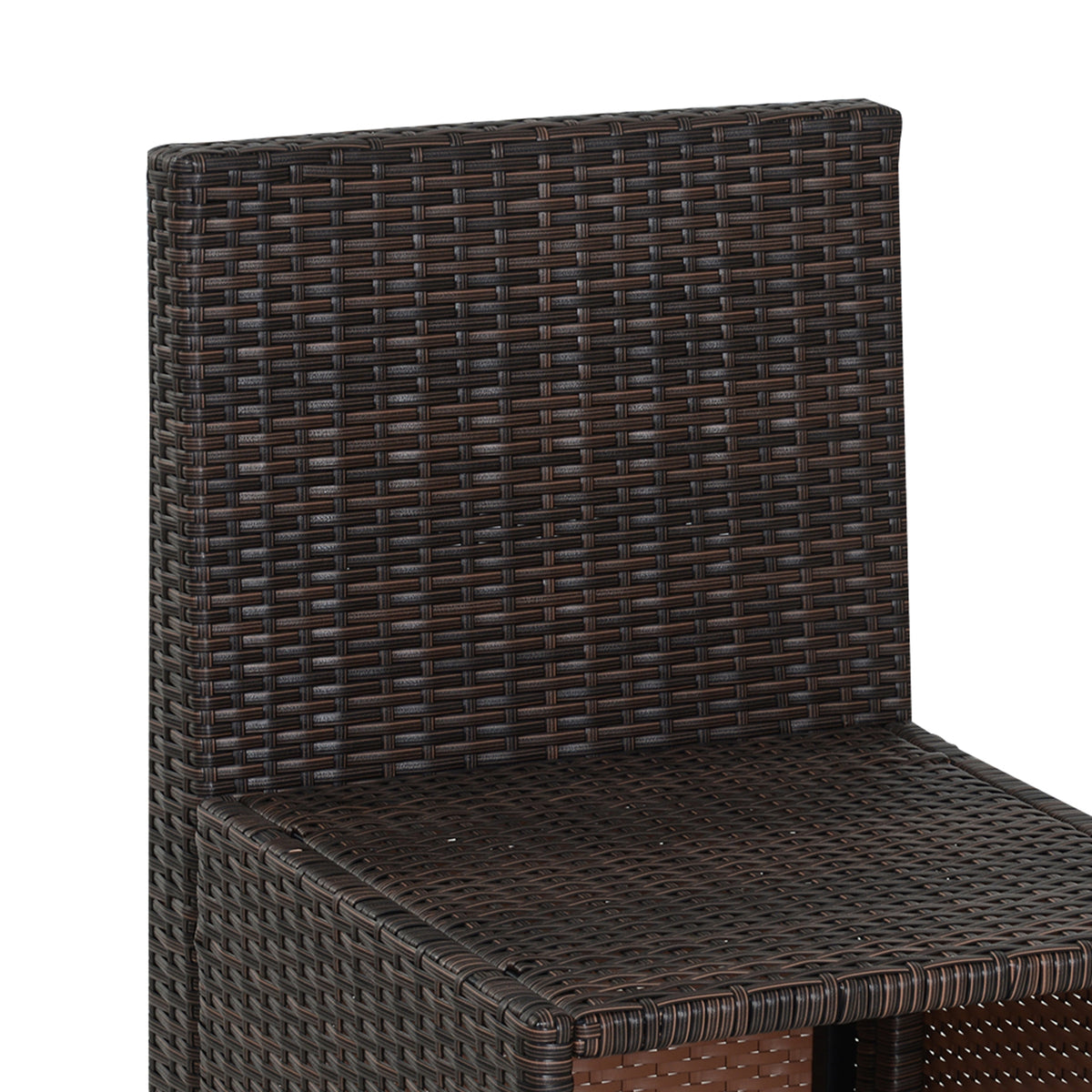 5-teiliges Polyrattan-Gartenmöbel-Set mit Tisch und 4 Stühlen