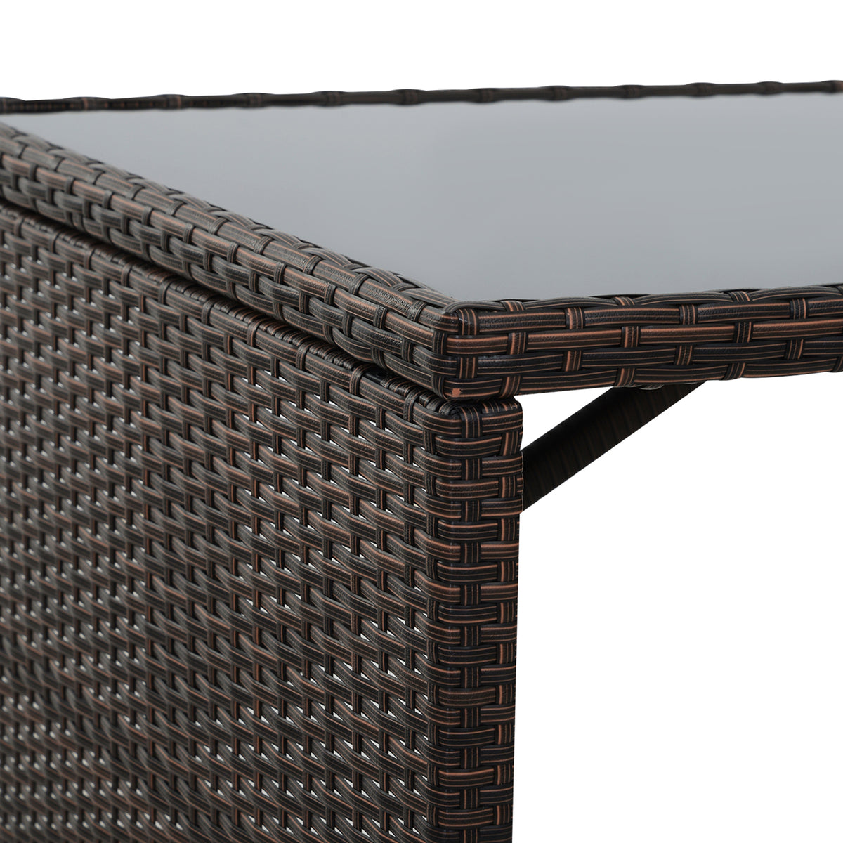 5-teiliges Polyrattan-Gartenmöbel-Set mit Tisch und 4 Stühlen
