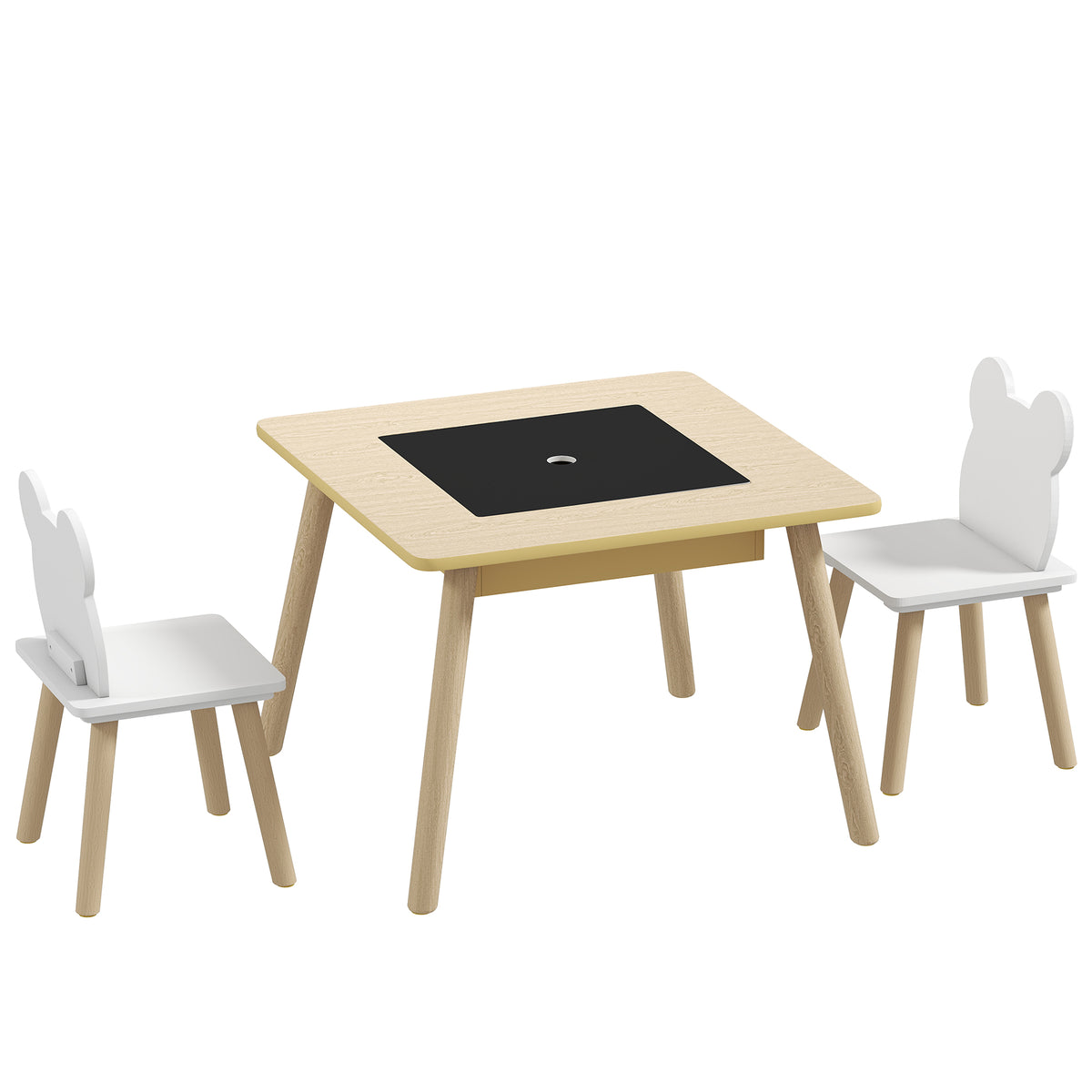 Kindersitzgruppe mit Klapptisch und zwei Bärenstühlen