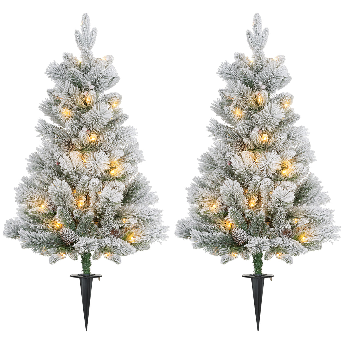 Künstliches Weihnachtsbaum-Set mit LED-Beleuchtung