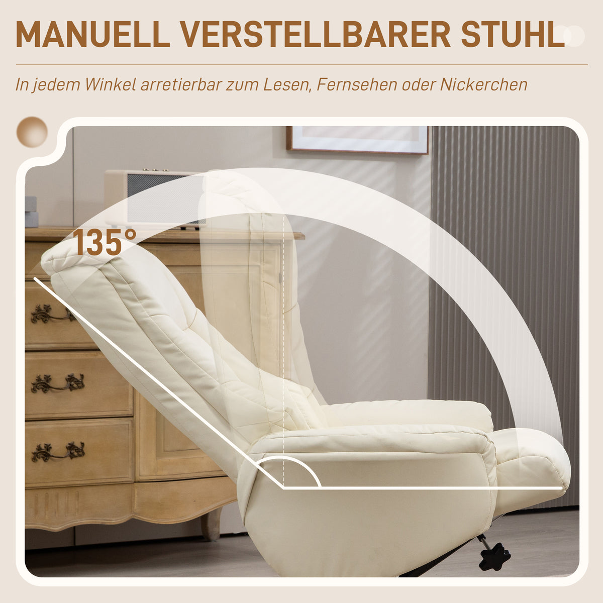 Relaxsessel mit Hocker und Wippfunktion