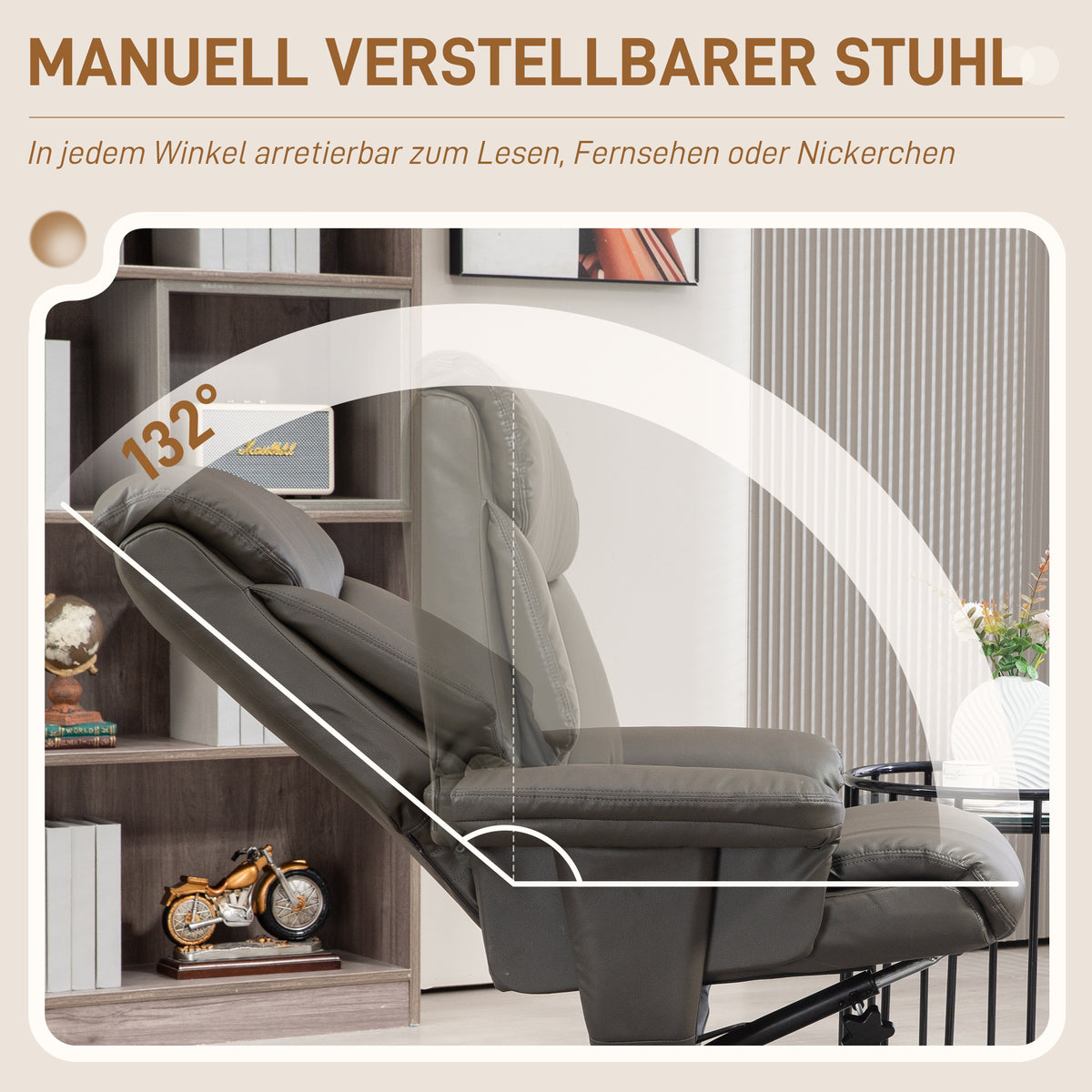 Relaxsessel mit Hocker und Wippfunktion