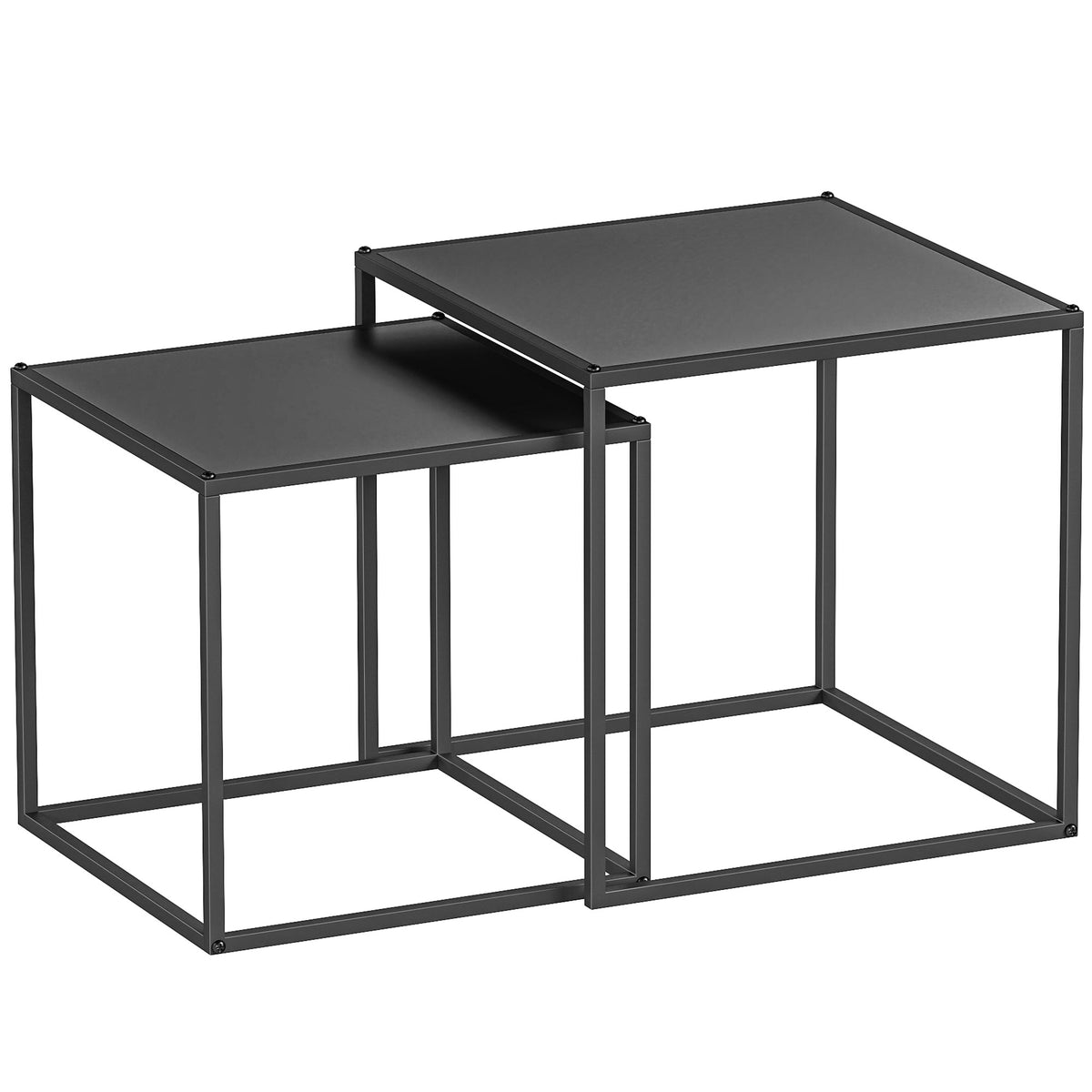 Couchtisch-Set aus Stahl, 2 Satztische