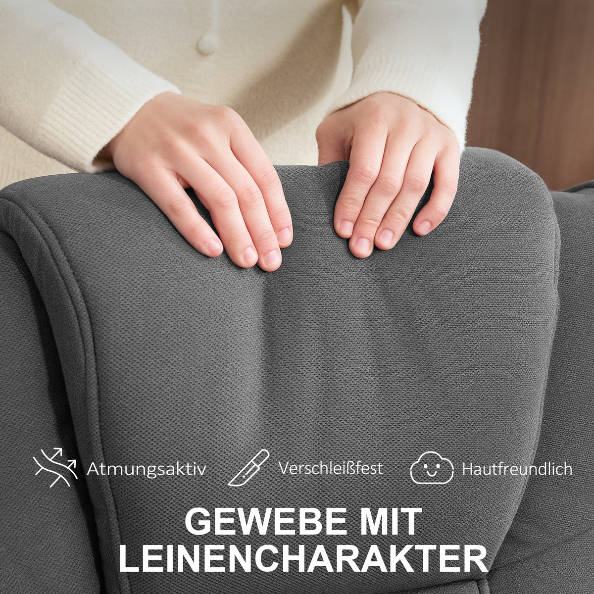 Relaxsessel mit Fußhocker und 360°-Drehfunktion