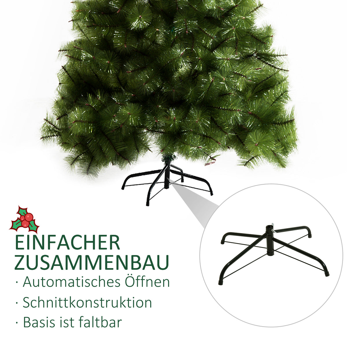 Künstlicher Weihnachtsbaum 210 cm mit 505 Spitzen