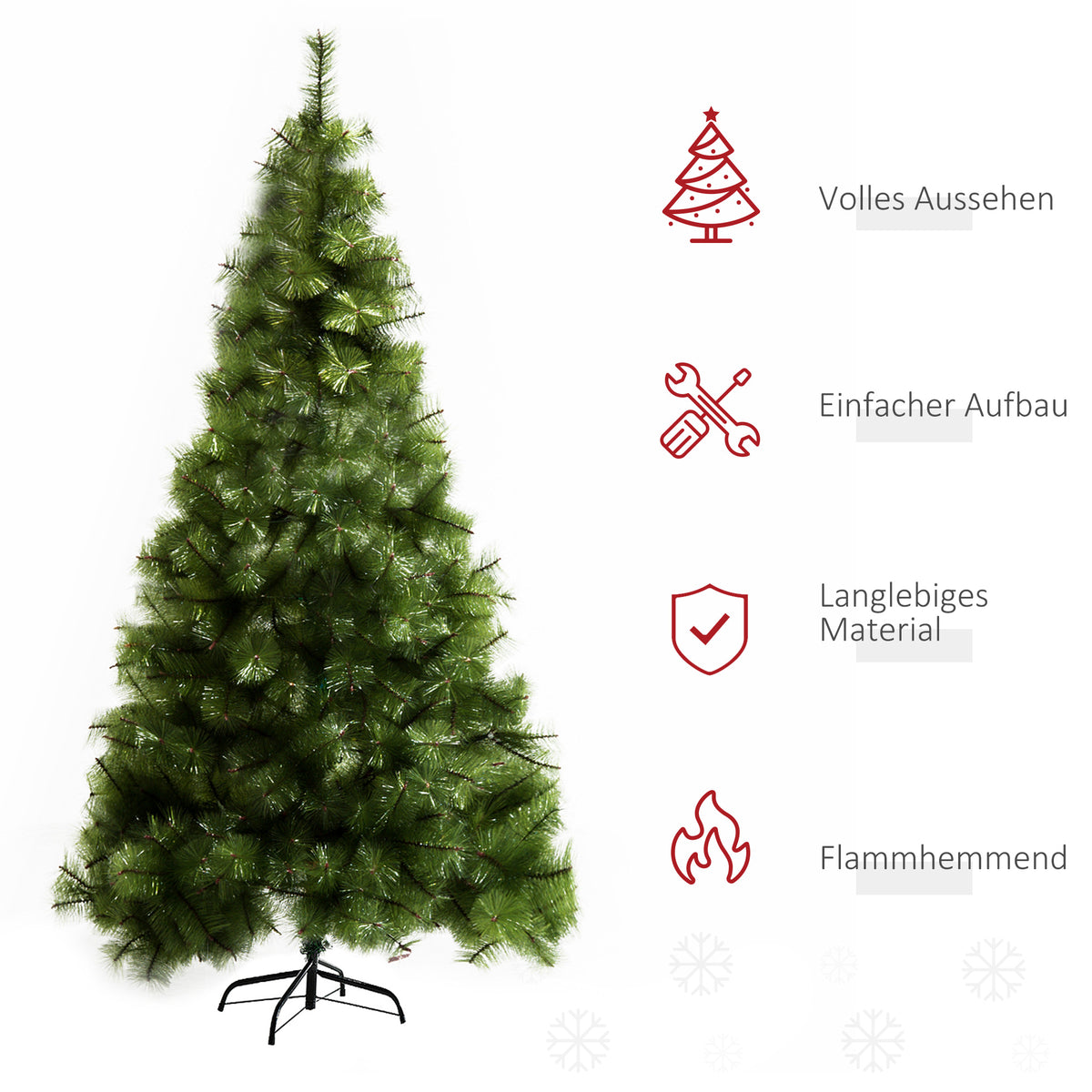 Künstlicher Weihnachtsbaum 210 cm mit 505 Spitzen