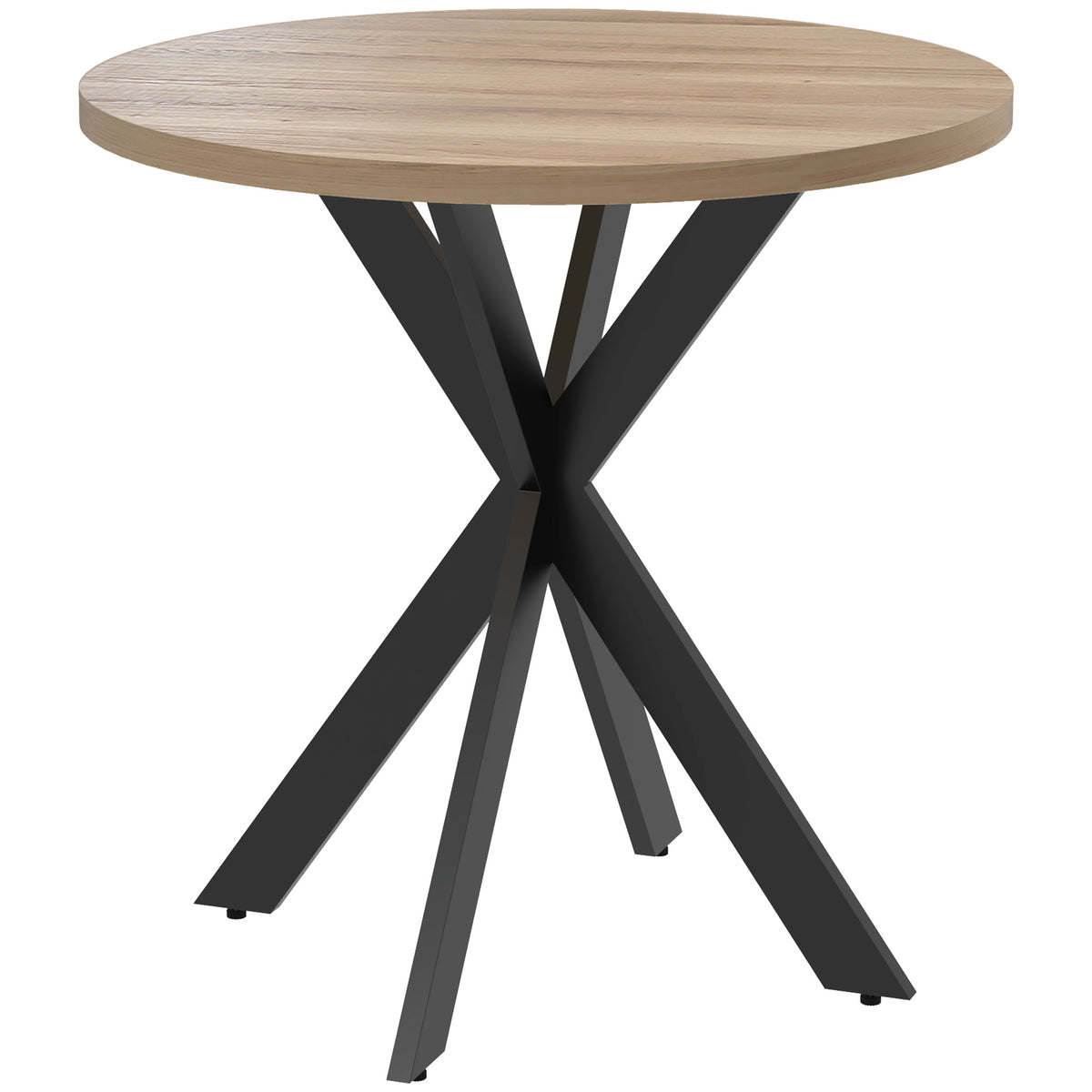 Runder Esstisch 75 cm mit Stahlkreuzgestell