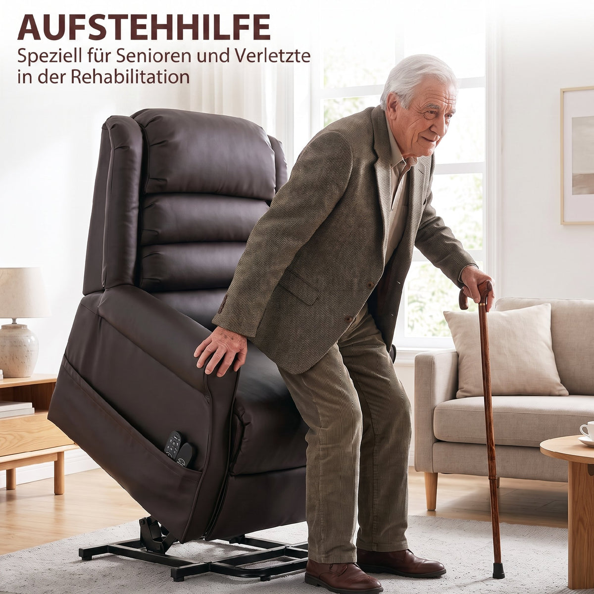 Elektrischer Aufstehsessel mit Massage und Wärme
