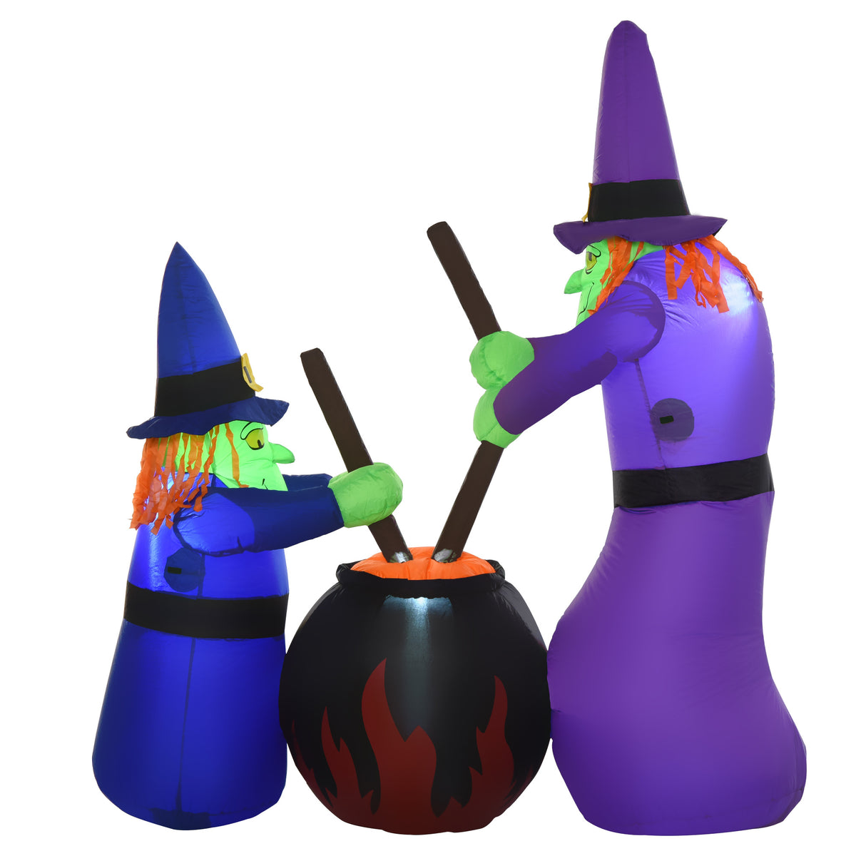 Aufblasbare Halloween-Hexen mit LED-Beleuchtung