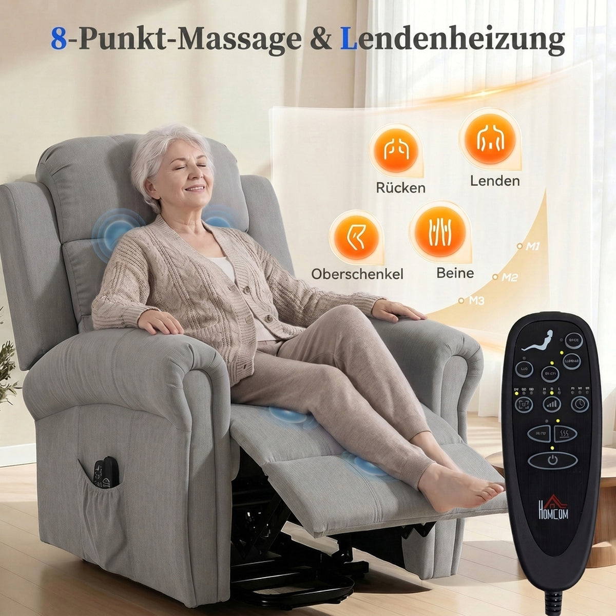 Elektrischer Massagesessel mit Aufstehhilfe