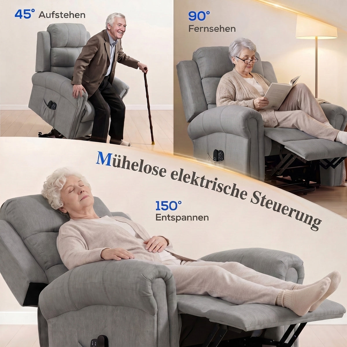 Elektrischer Massagesessel mit Aufstehhilfe