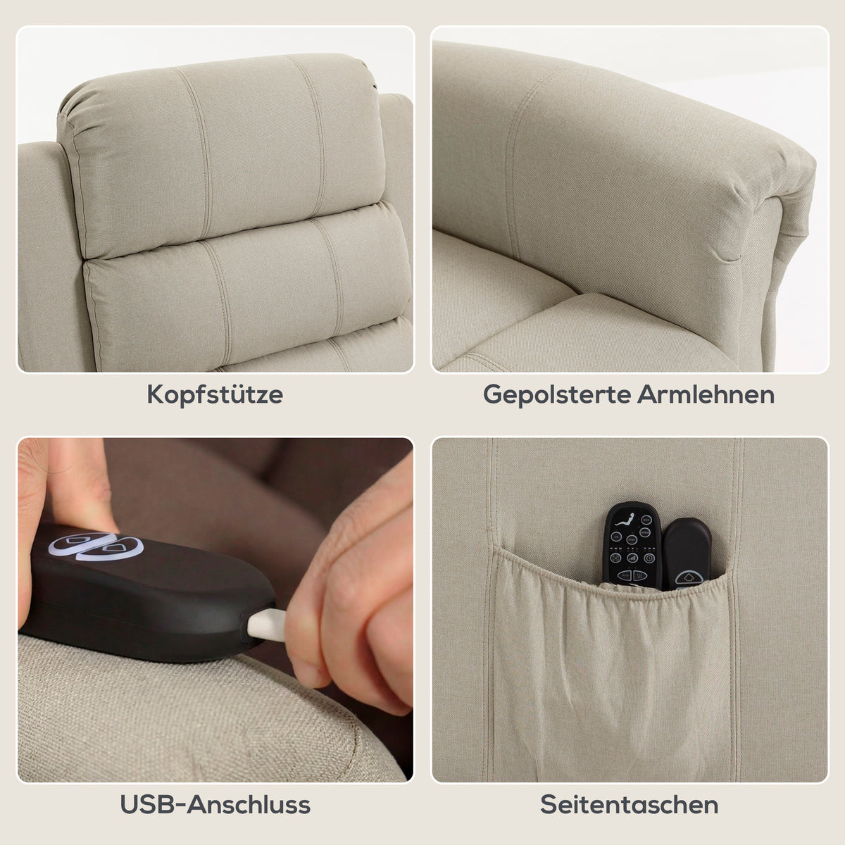 Elektrischer Massagesessel mit Aufstehhilfe