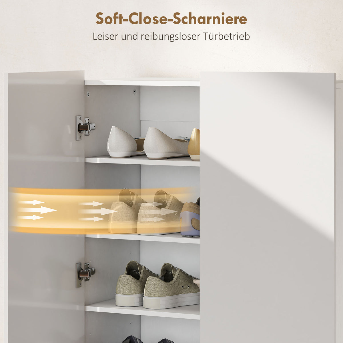 Schuhschrank mit 5 Ebenen und verstellbaren Böden