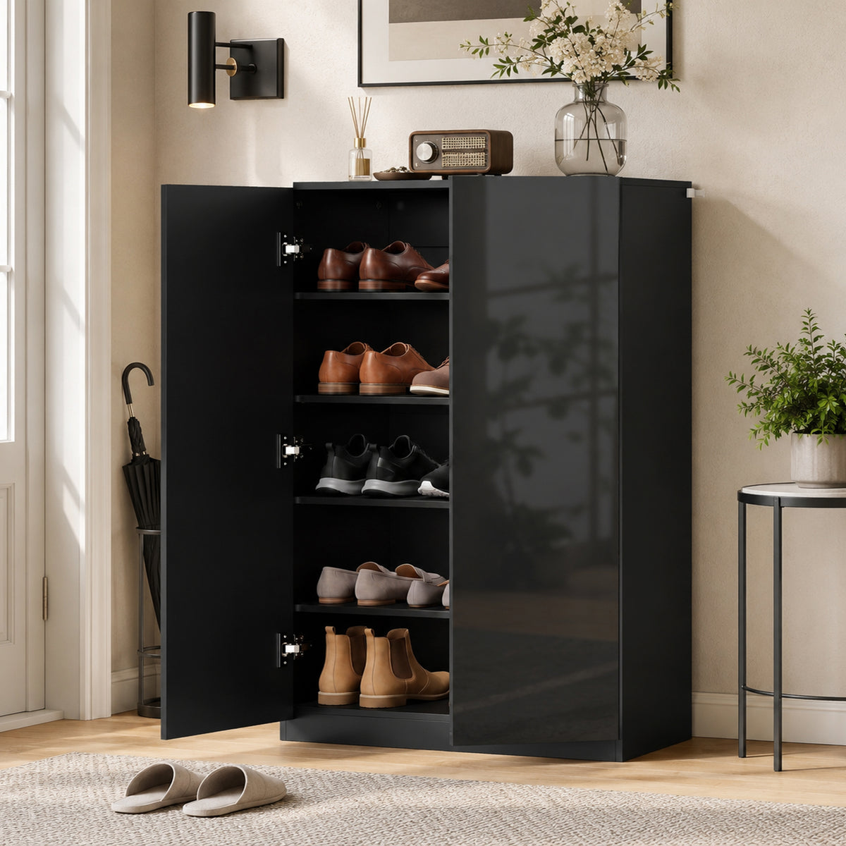 Schuhschrank mit 5 Ebenen und verstellbaren Böden