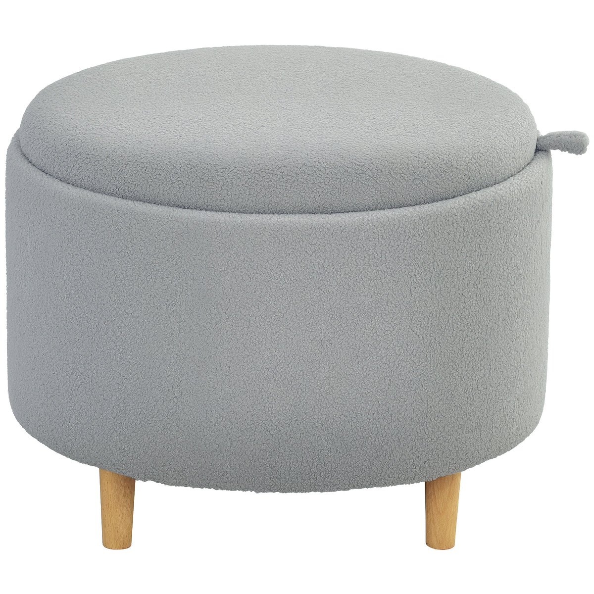 Polsterhocker mit Stauraum und Tablettdeckel