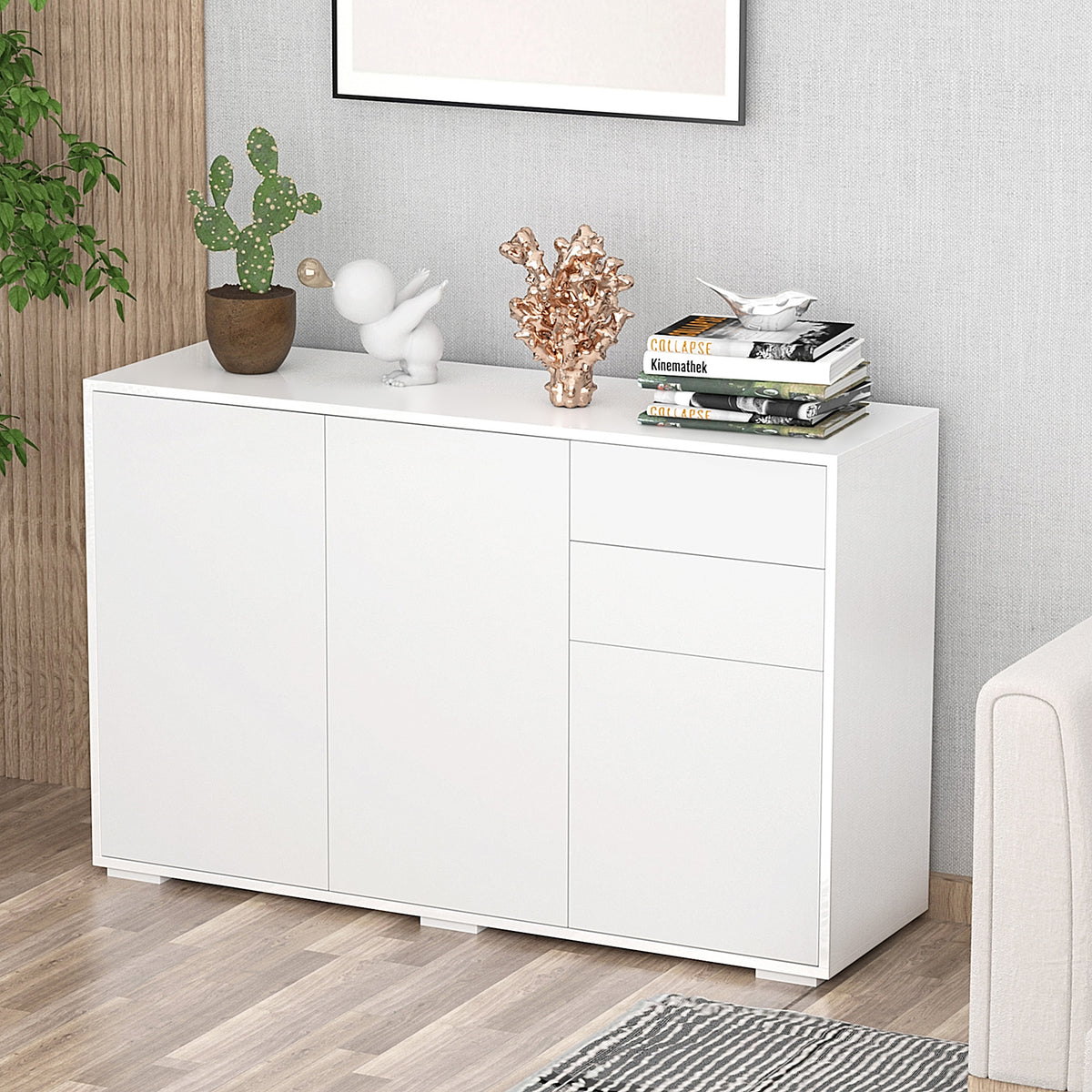 Sideboard mit zwei Schubladen und Push-Click