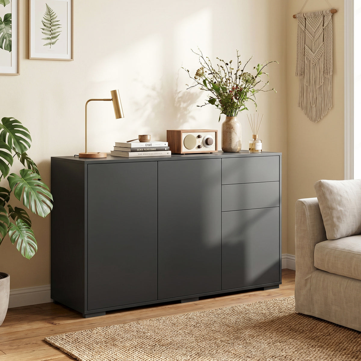 Sideboard mit zwei Schubladen und Push-Click