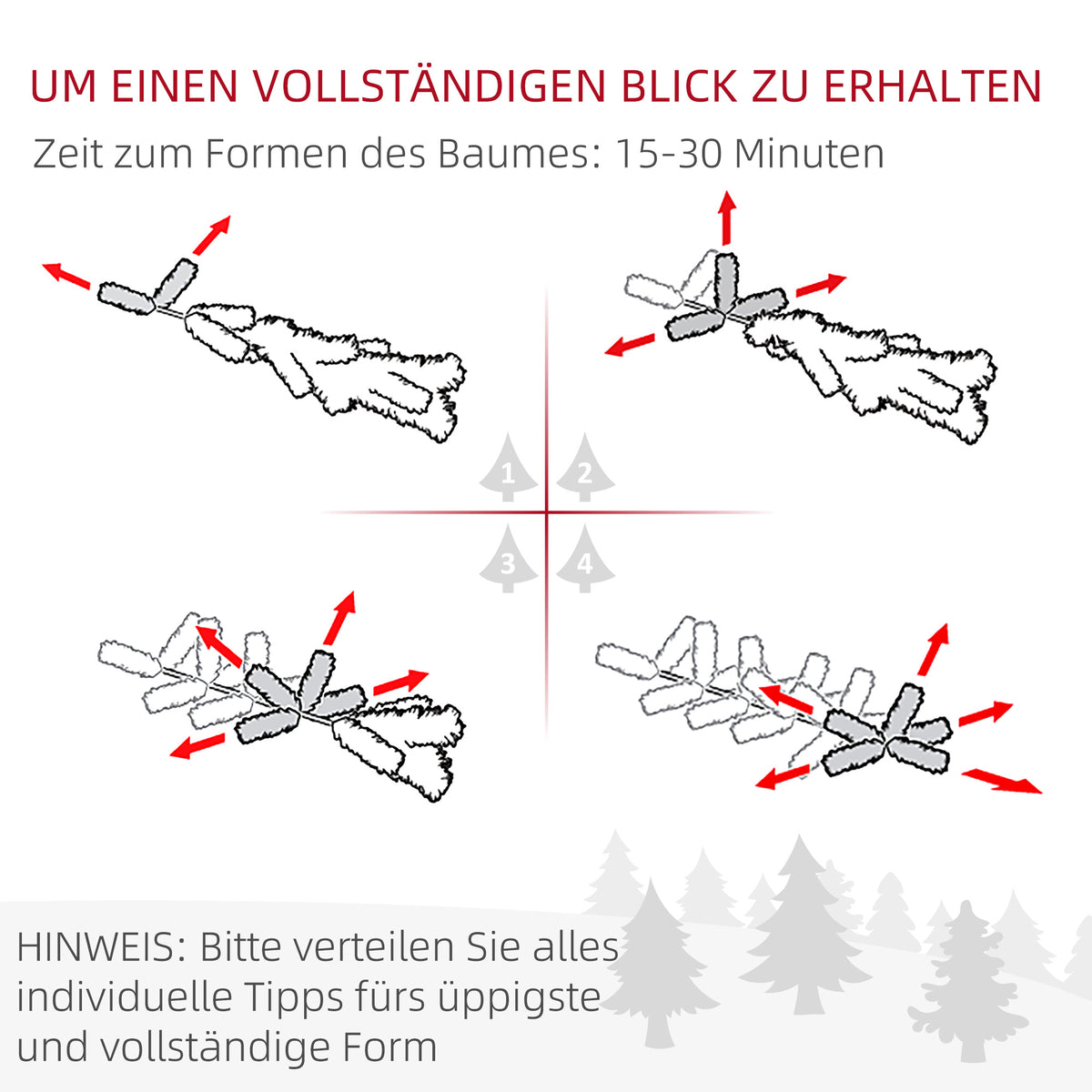 Künstlicher Weihnachtsbaum mit üppiger Form