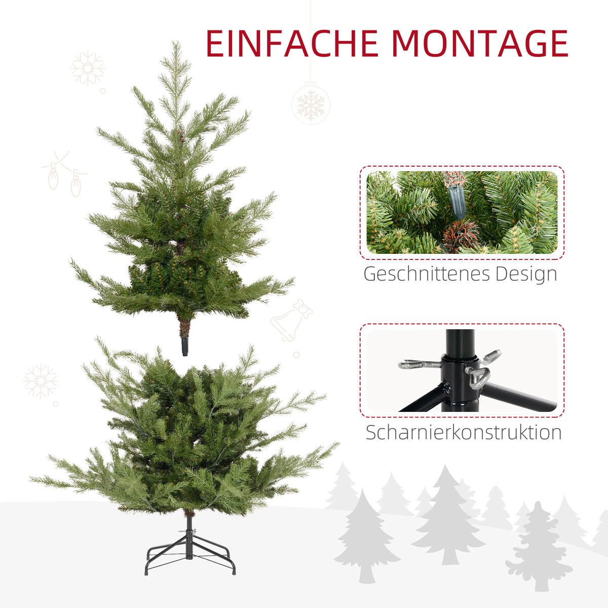 Künstlicher Weihnachtsbaum mit üppiger Form