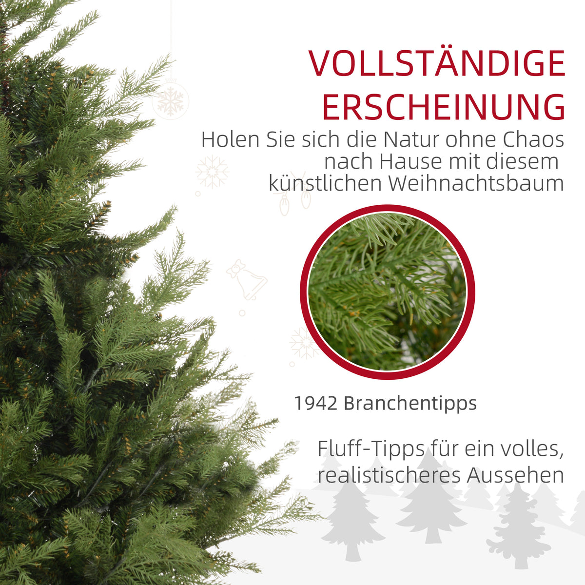 Künstlicher Weihnachtsbaum mit üppiger Form