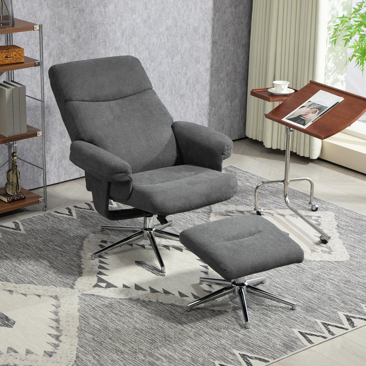 Relaxsessel mit Fußhocker und besonderen Funktionen