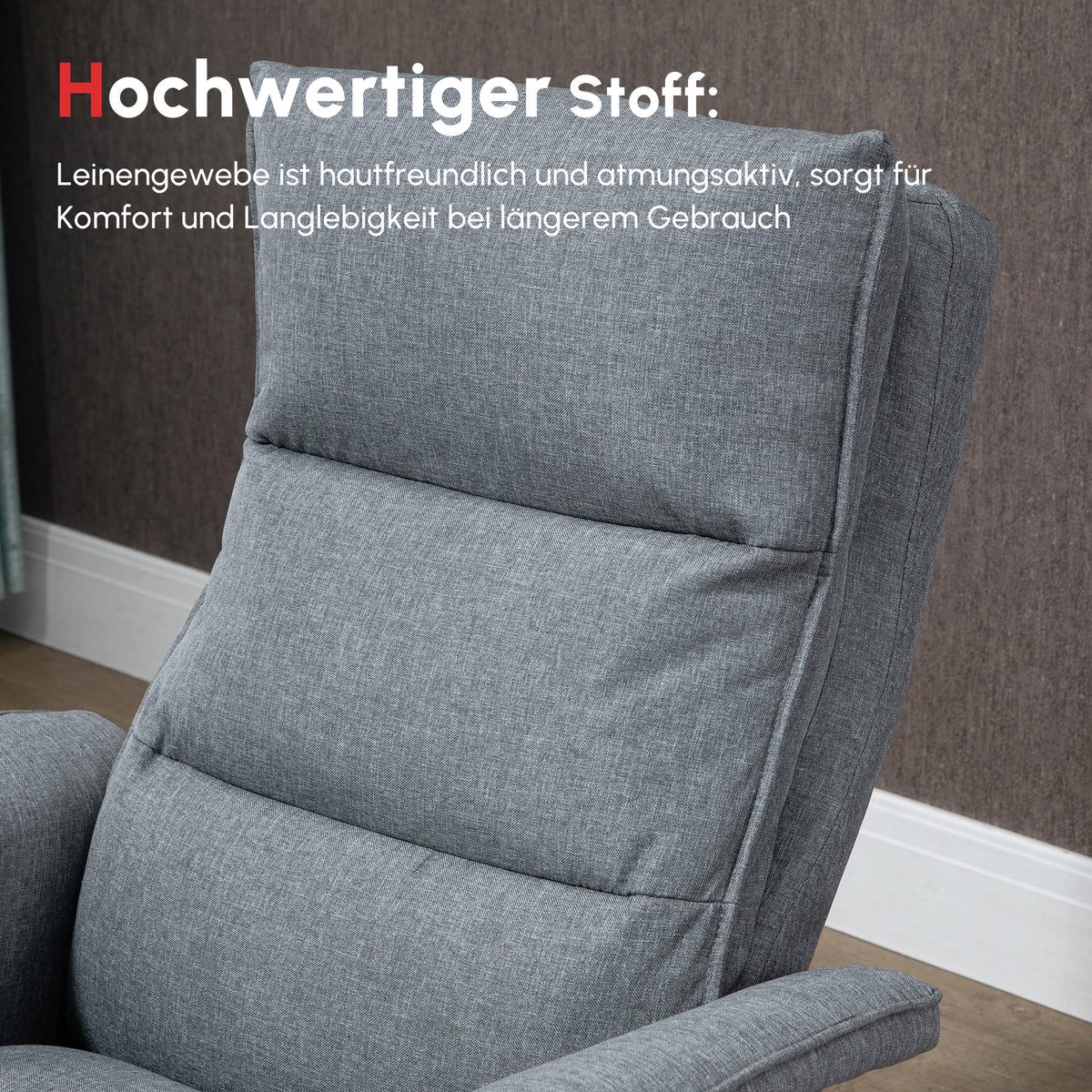 Relaxsessel mit Fußhocker und besonderen Funktionen