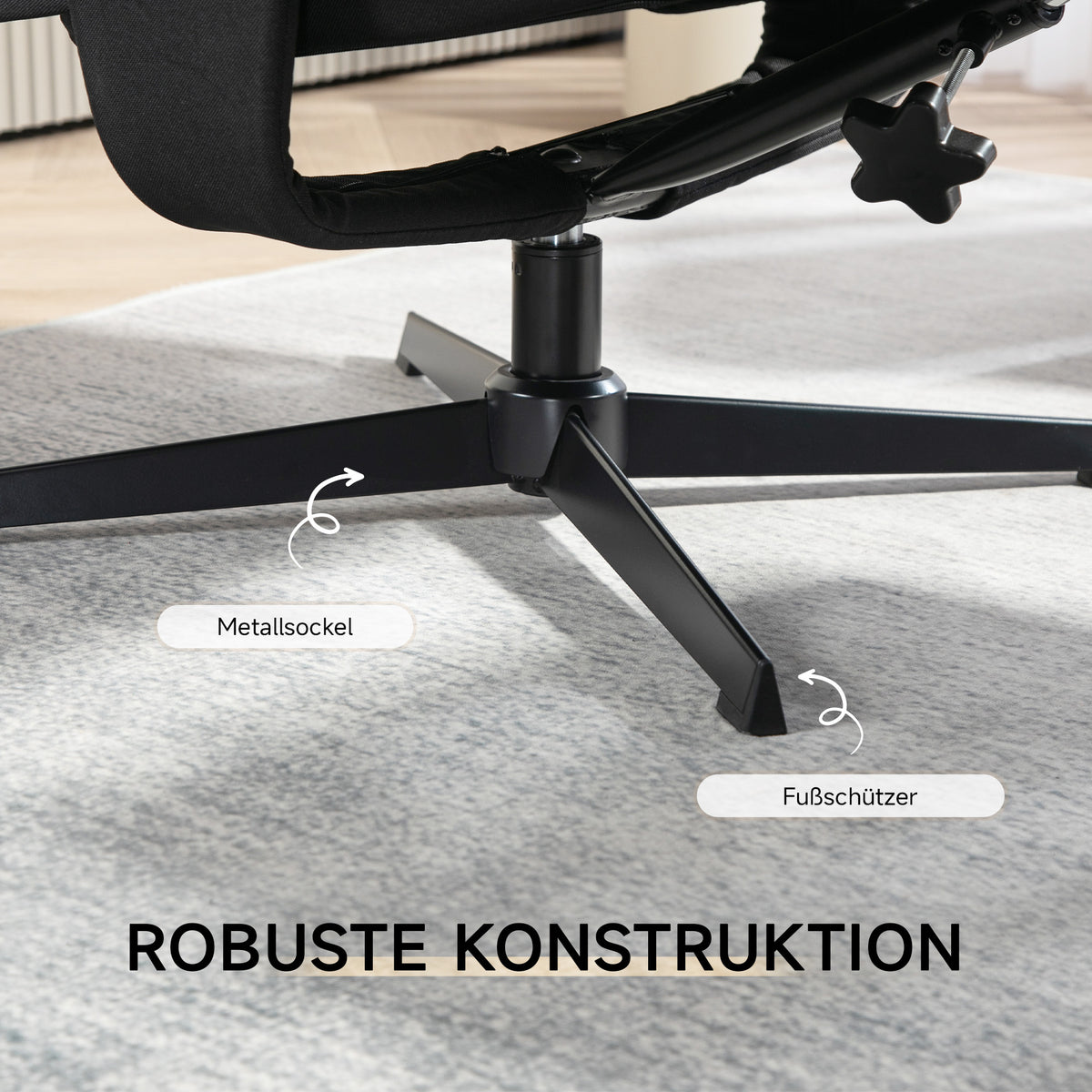 Relaxsessel mit Fußhocker und besonderen Funktionen