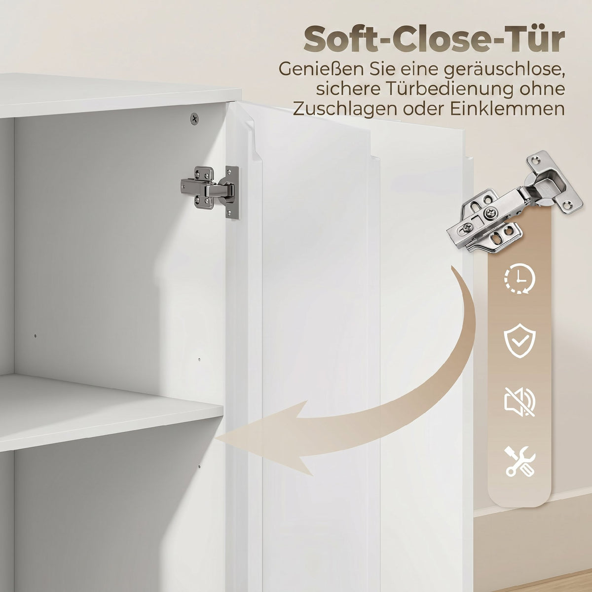 Sideboard mit 4 Schubladen und verstellbarem Einlegeboden