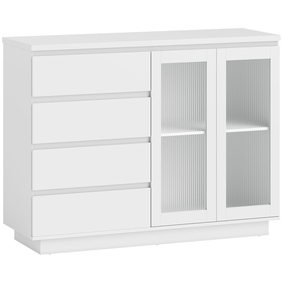 Sideboard mit 4 Schubladen und Glastüren