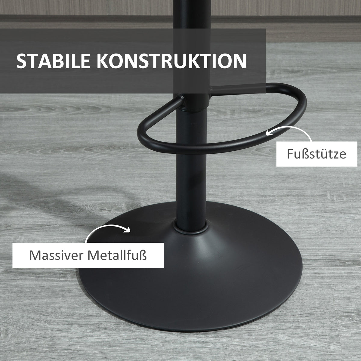 2er-Set höhenverstellbare Barhocker im Retrodesign