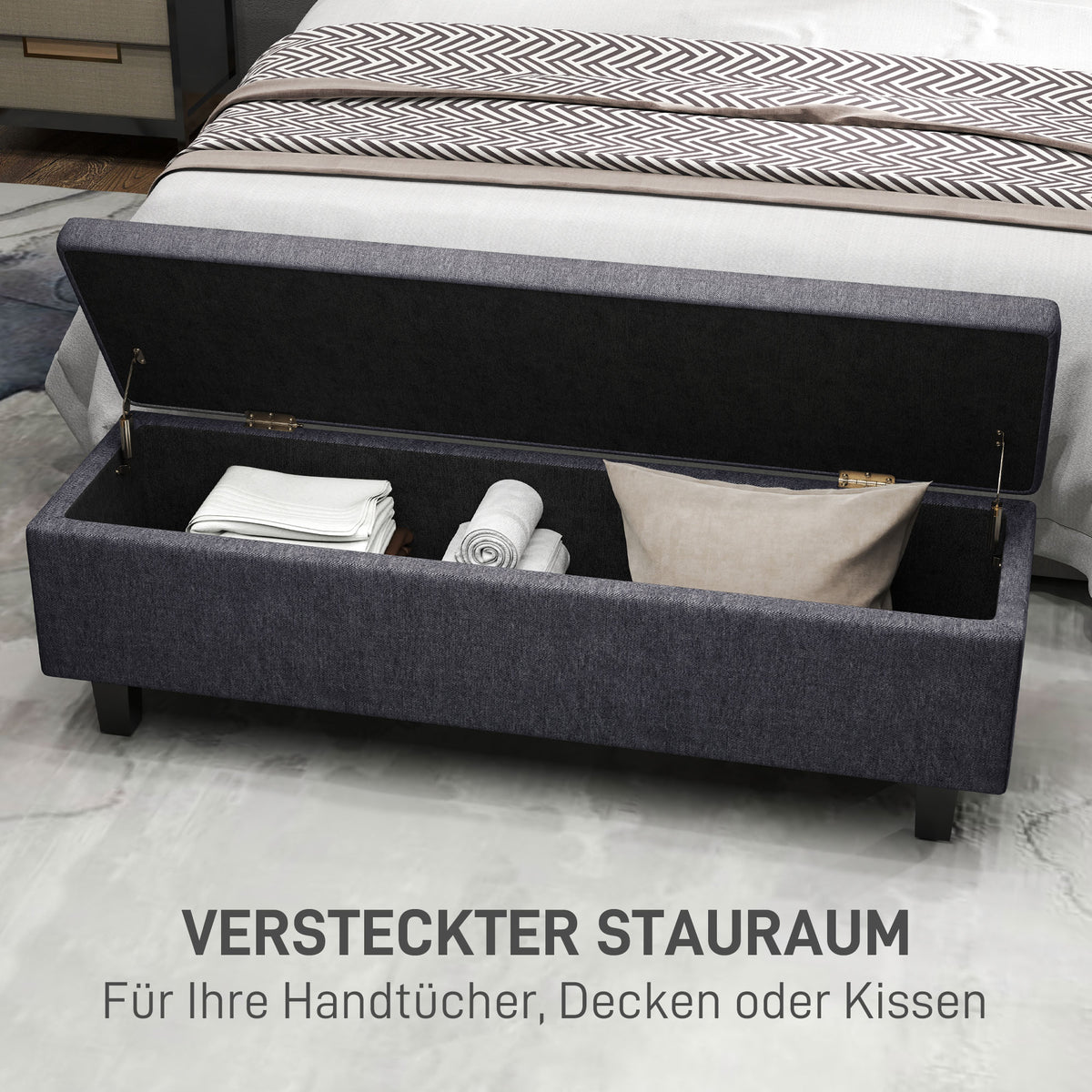 Gepolsterte Sitzbank für Wohn- und Schlafräume