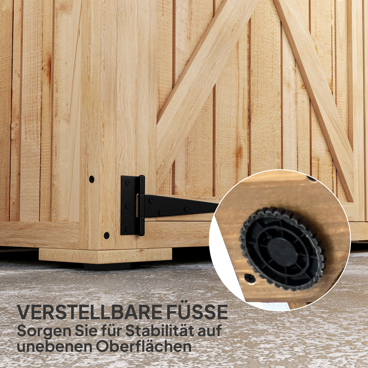 Gartenschrank aus Holz mit Stauraum