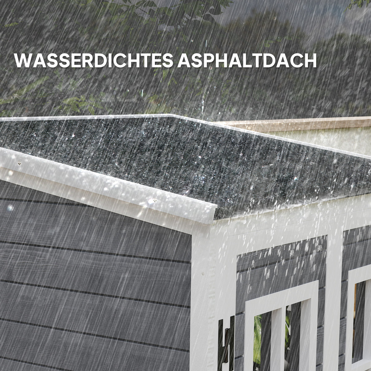 Gartenschrank aus Holz mit Stauraum