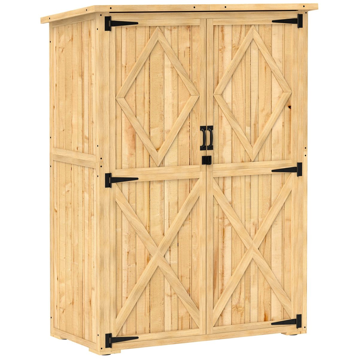 Gartenschrank aus Holz mit Stauraum