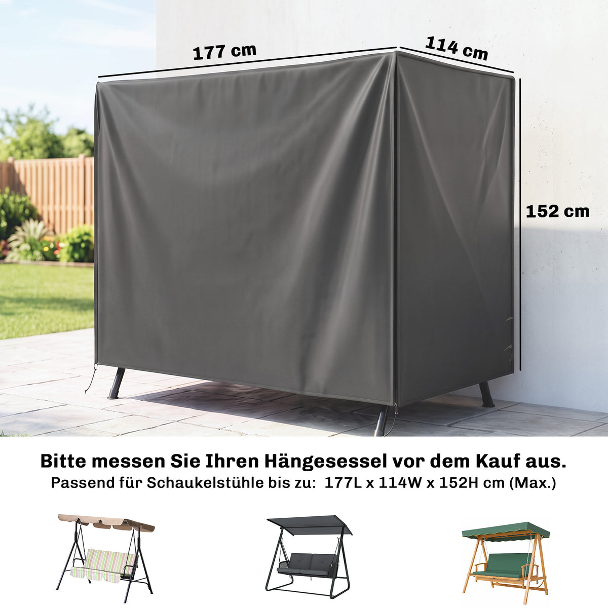 Abdeckung für Hollywoodschaukel aus Polyester