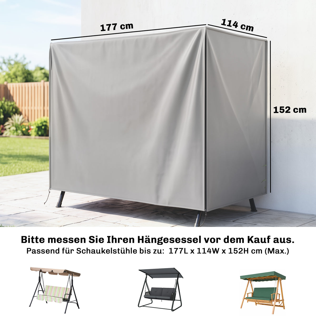 Abdeckung für Hollywoodschaukel aus Polyester