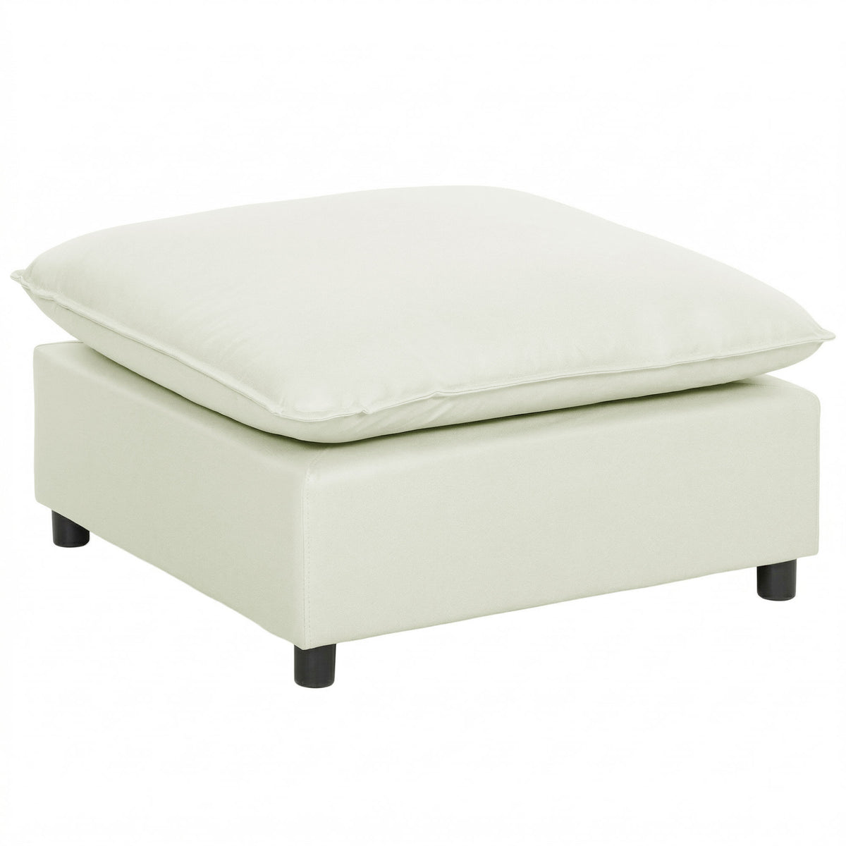 Modularer Fußhocker mit gepolsterter Sitzfläche