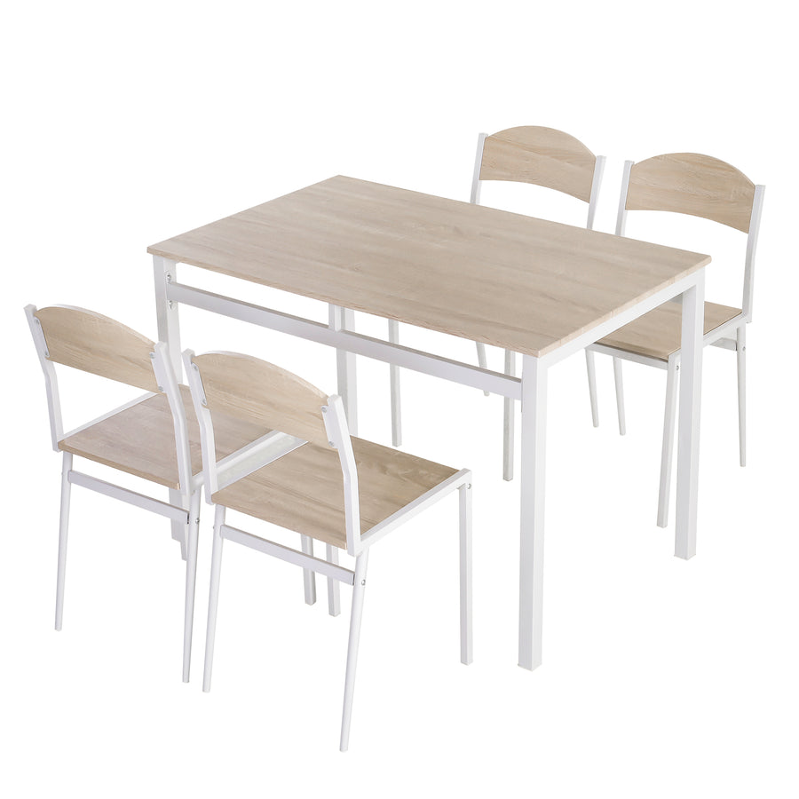 5-teilige Essgruppe mit Tisch und 4 Stühlen