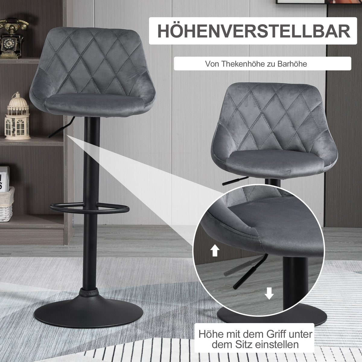 2er-Set Barhocker höhenverstellbar und drehbar