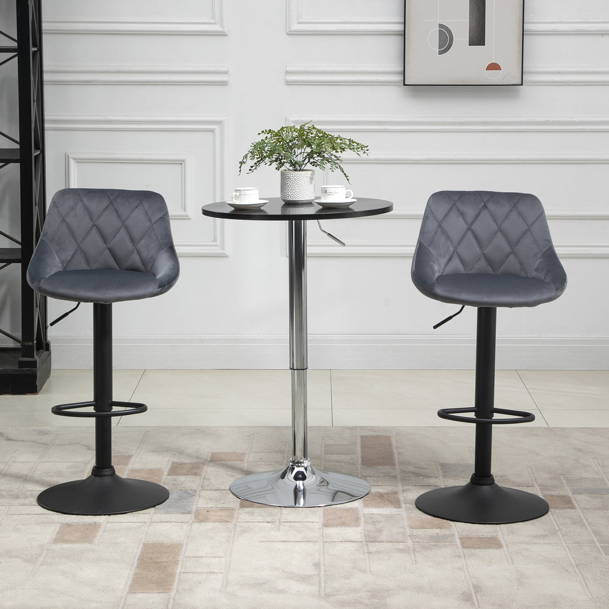 2er-Set Barhocker höhenverstellbar und drehbar