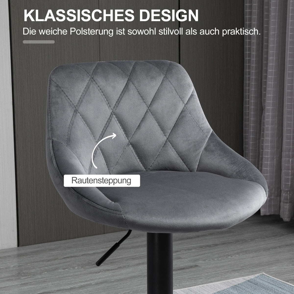 2er-Set Barhocker höhenverstellbar und drehbar
