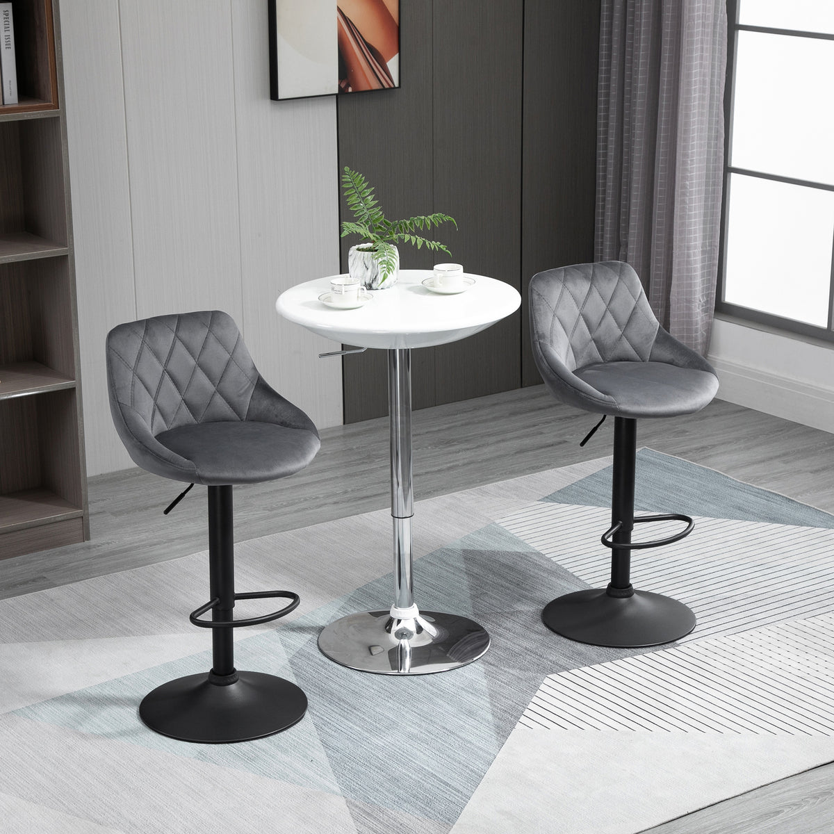 2er-Set Barhocker höhenverstellbar und drehbar