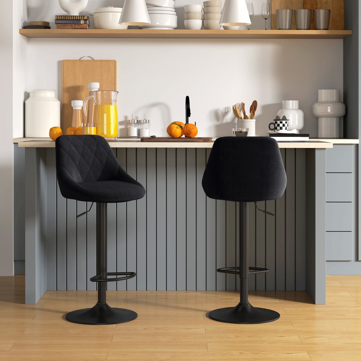 2er-Set Barhocker höhenverstellbar und drehbar