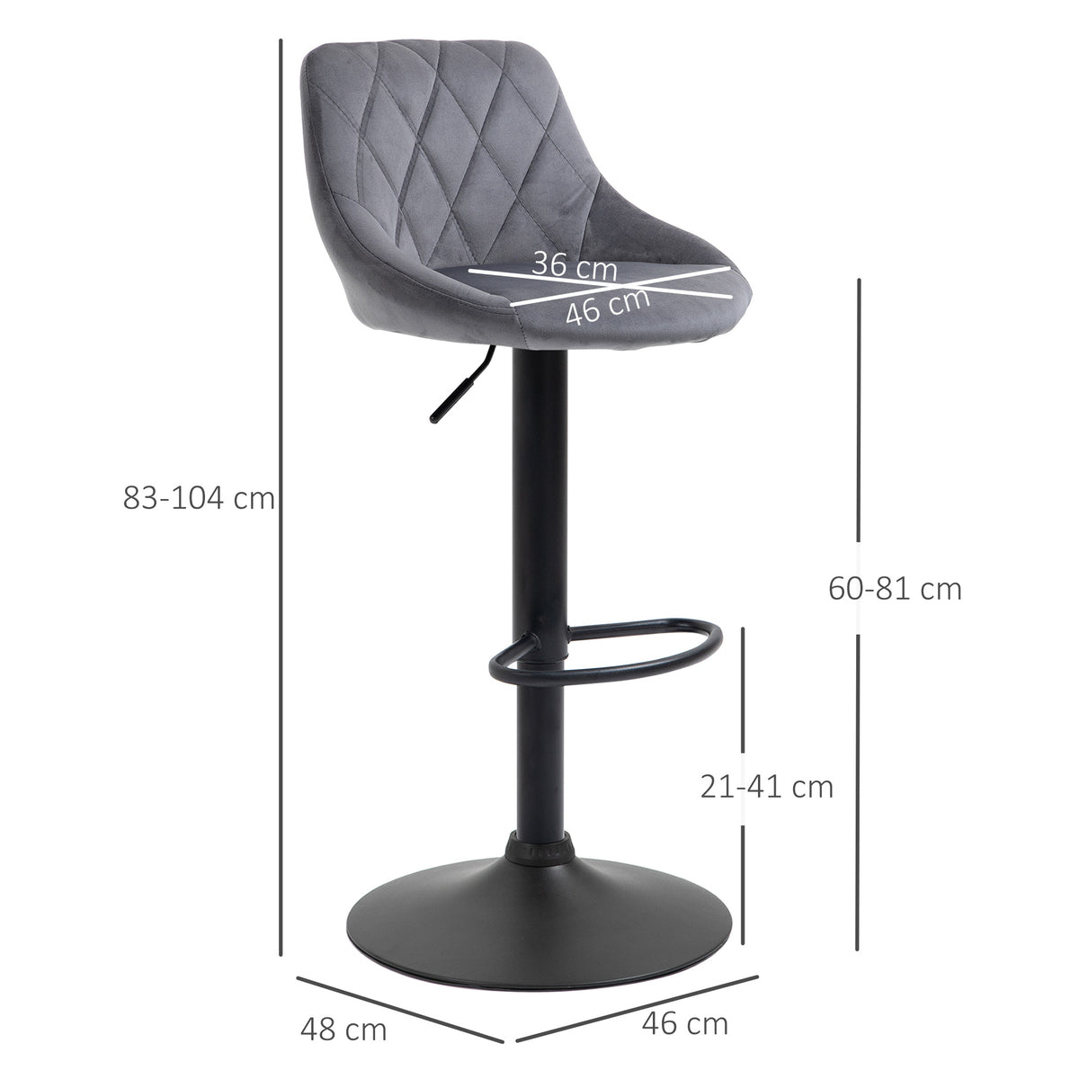 2er-Set Barhocker höhenverstellbar und drehbar