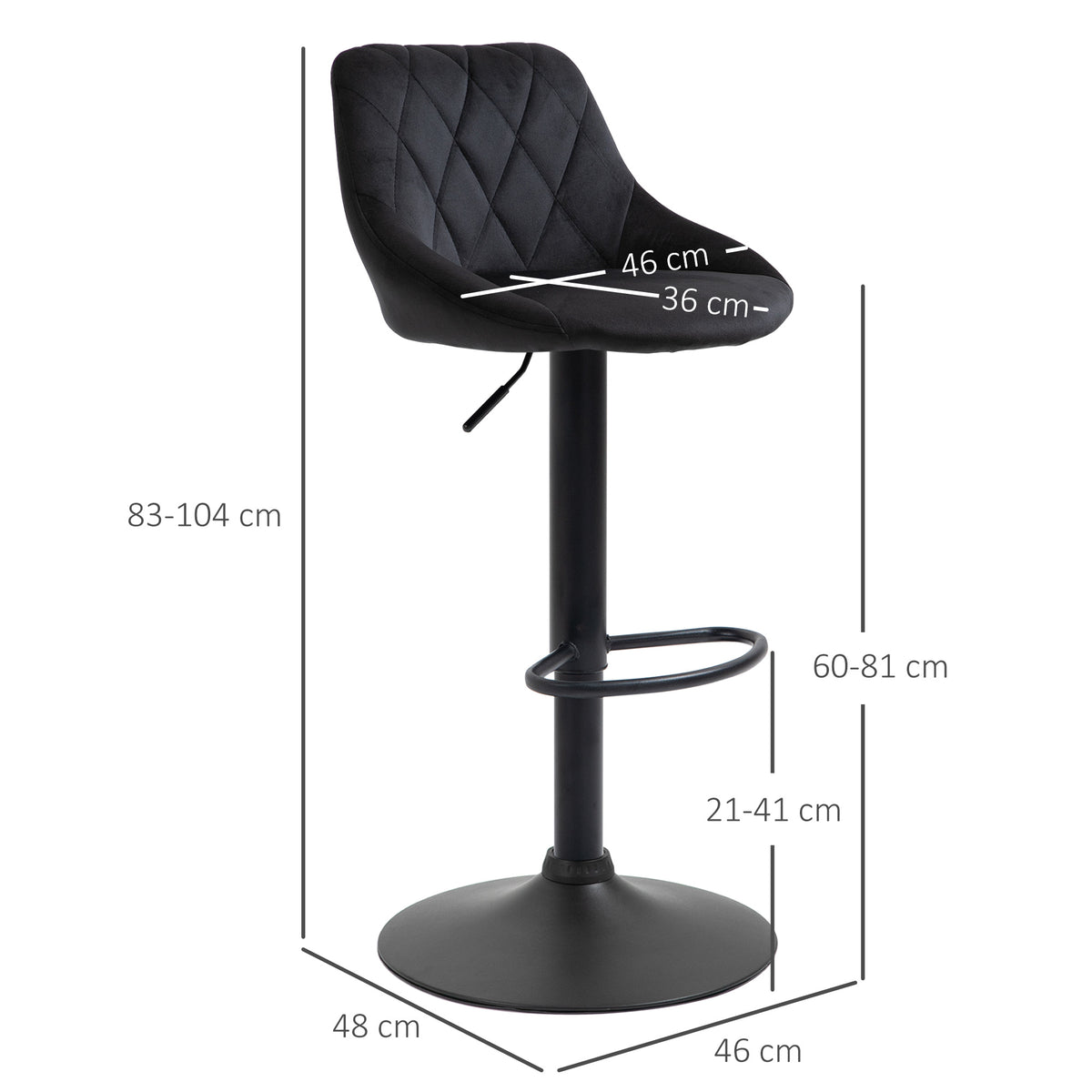 2er-Set Barhocker höhenverstellbar und drehbar